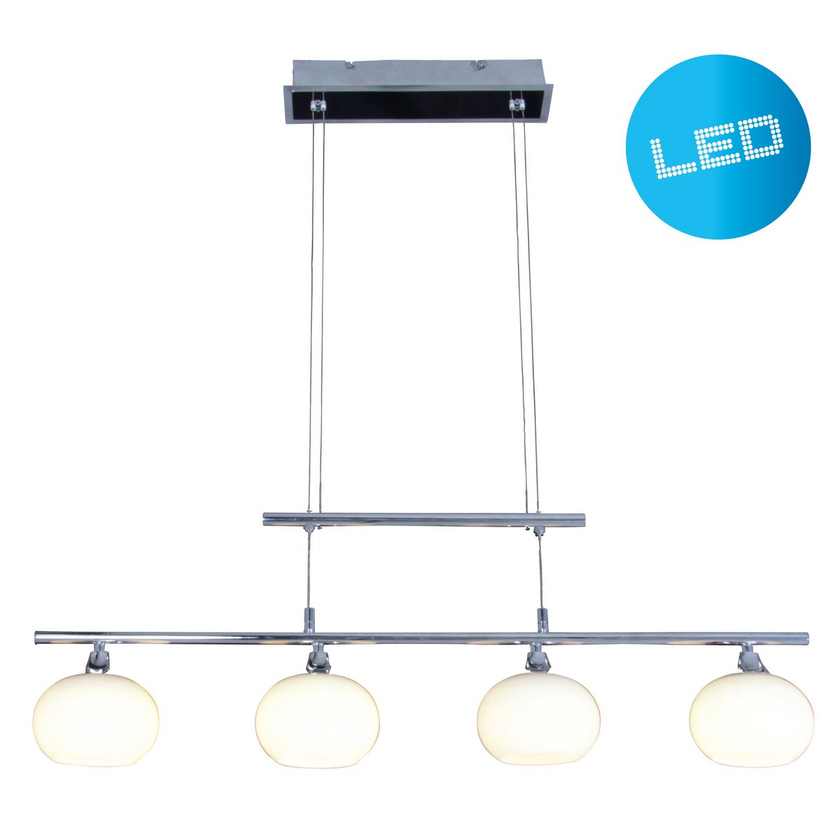 Hanglamp Kemi 4-Lichts Opaalglas - 82 cm