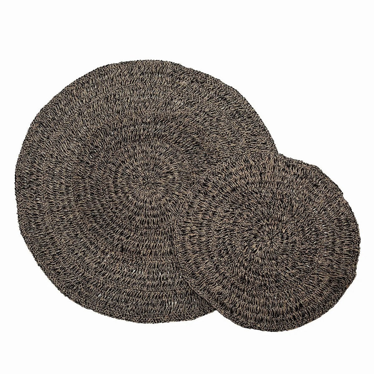 Tapijt Zeegras naturel zwart - 200 cm