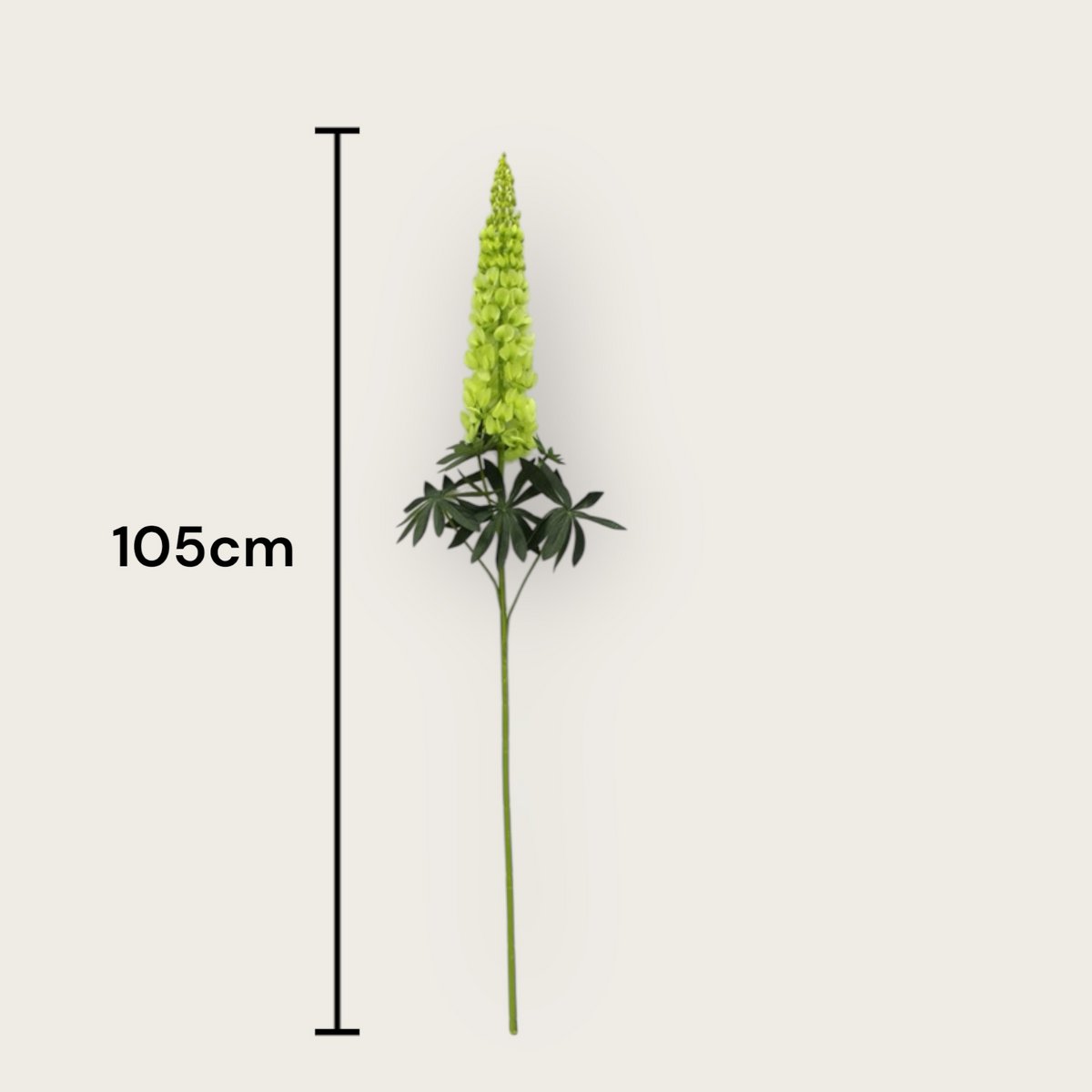 Zijden kunstbloem Lupinus micranthus groente - 105 cm