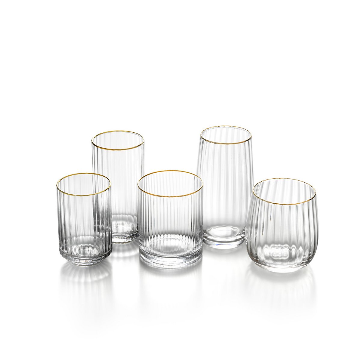 Glazen lowball Golden sip goud