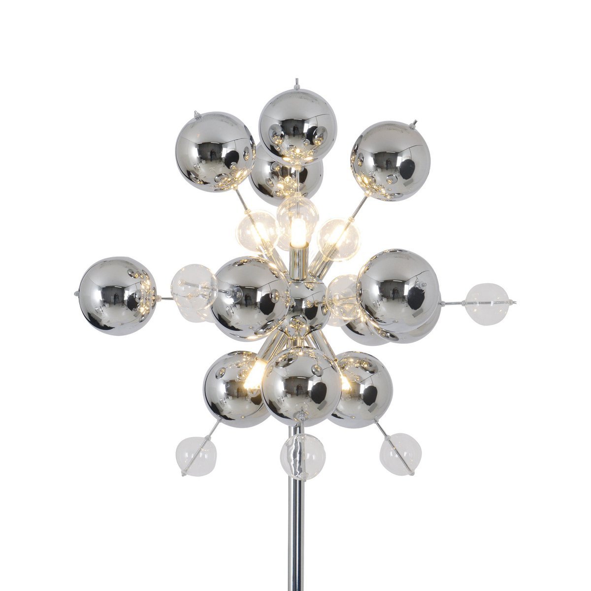 Design Vloerlamp "Supernova" – Chroom & Glas - OutHome