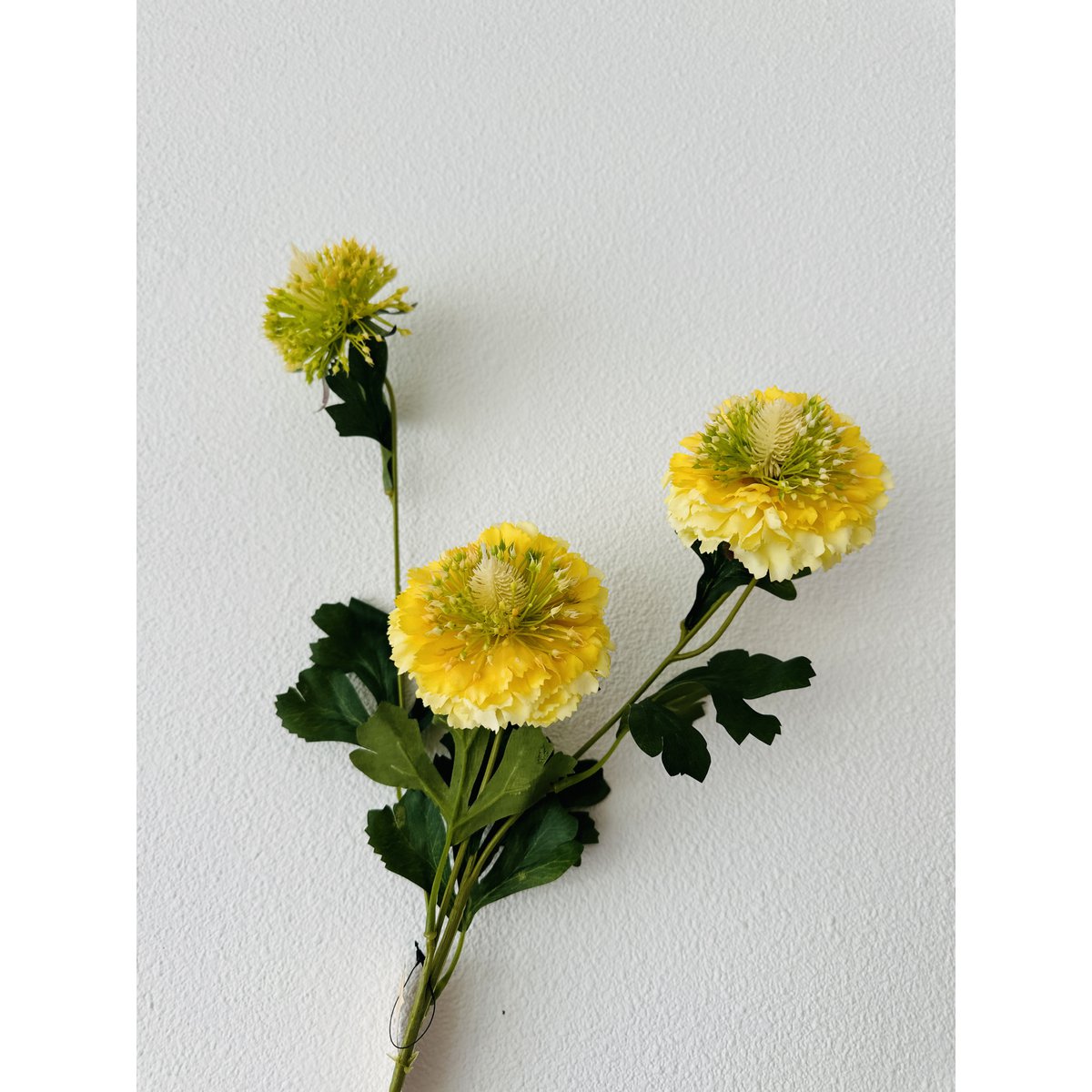 Zijden kunstbloem Scabiosa rood - 80 cm (Set van 2)