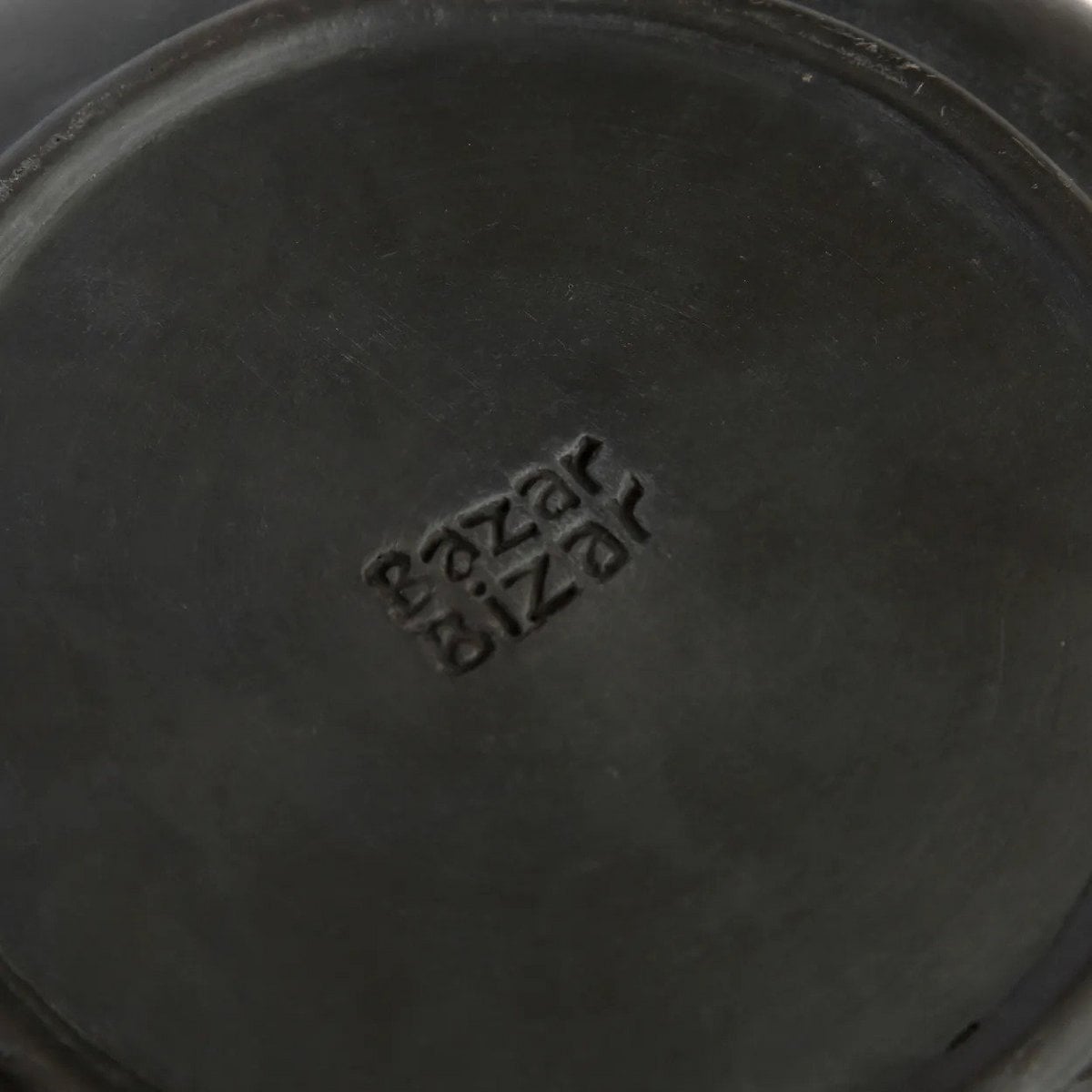 Terracotta bord The Burned Deep Plate zwart - M