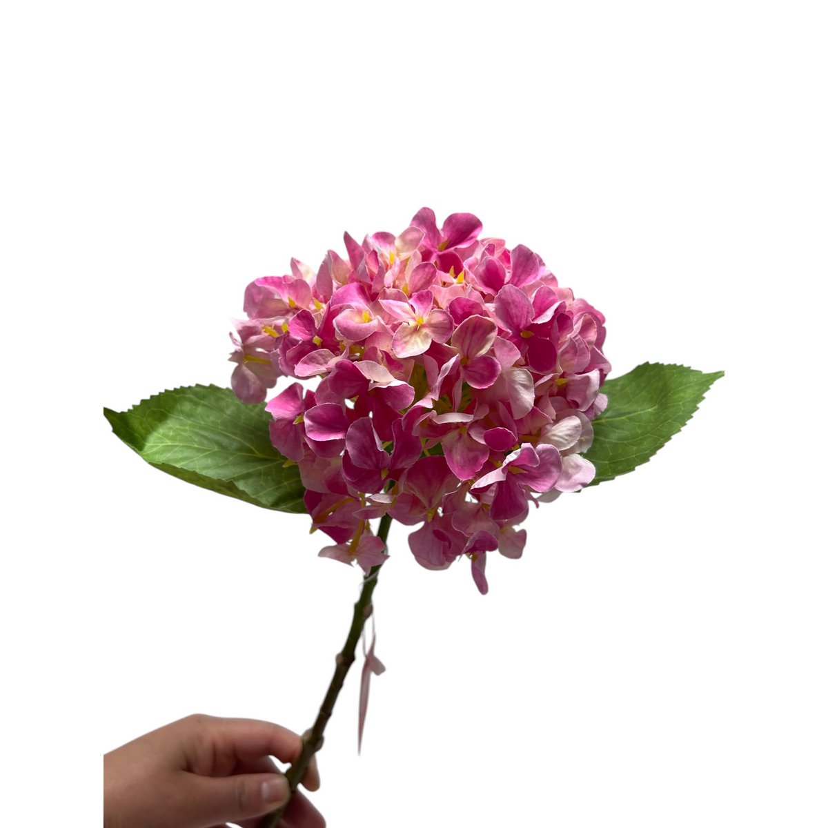 Zijden kunstbloem Hydrangea macrophylla roze - 50 cm