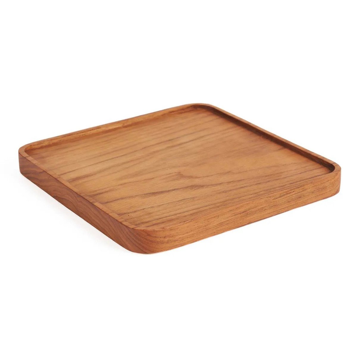 Teak vierkant bord naturel