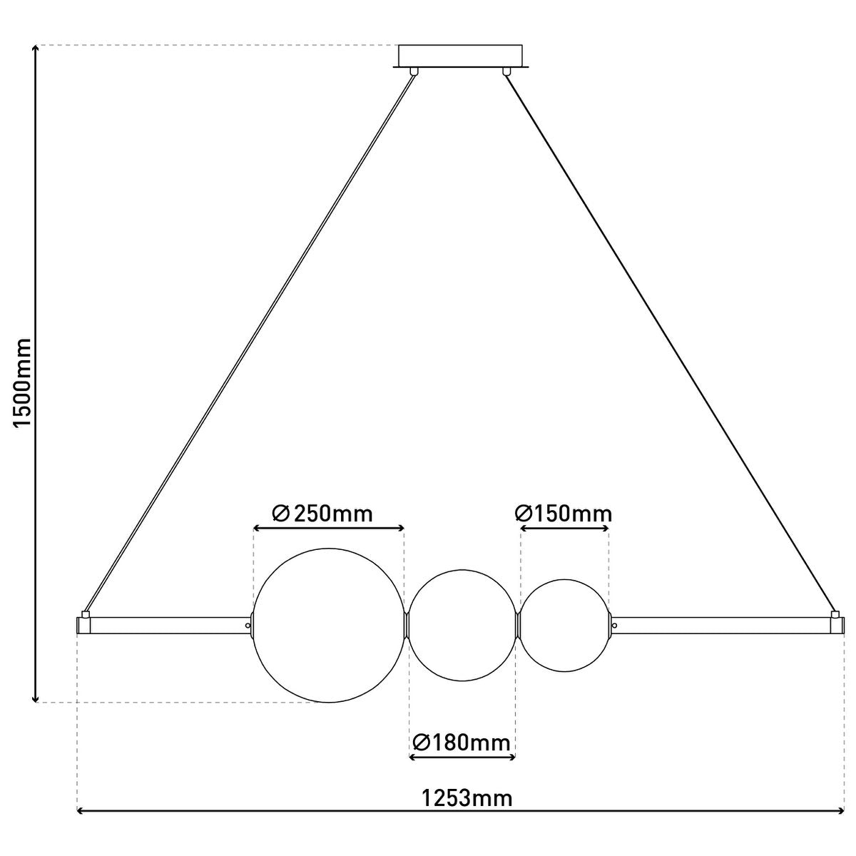 LED Hanglamp Nova Chroom/Rookglas - OutHome
