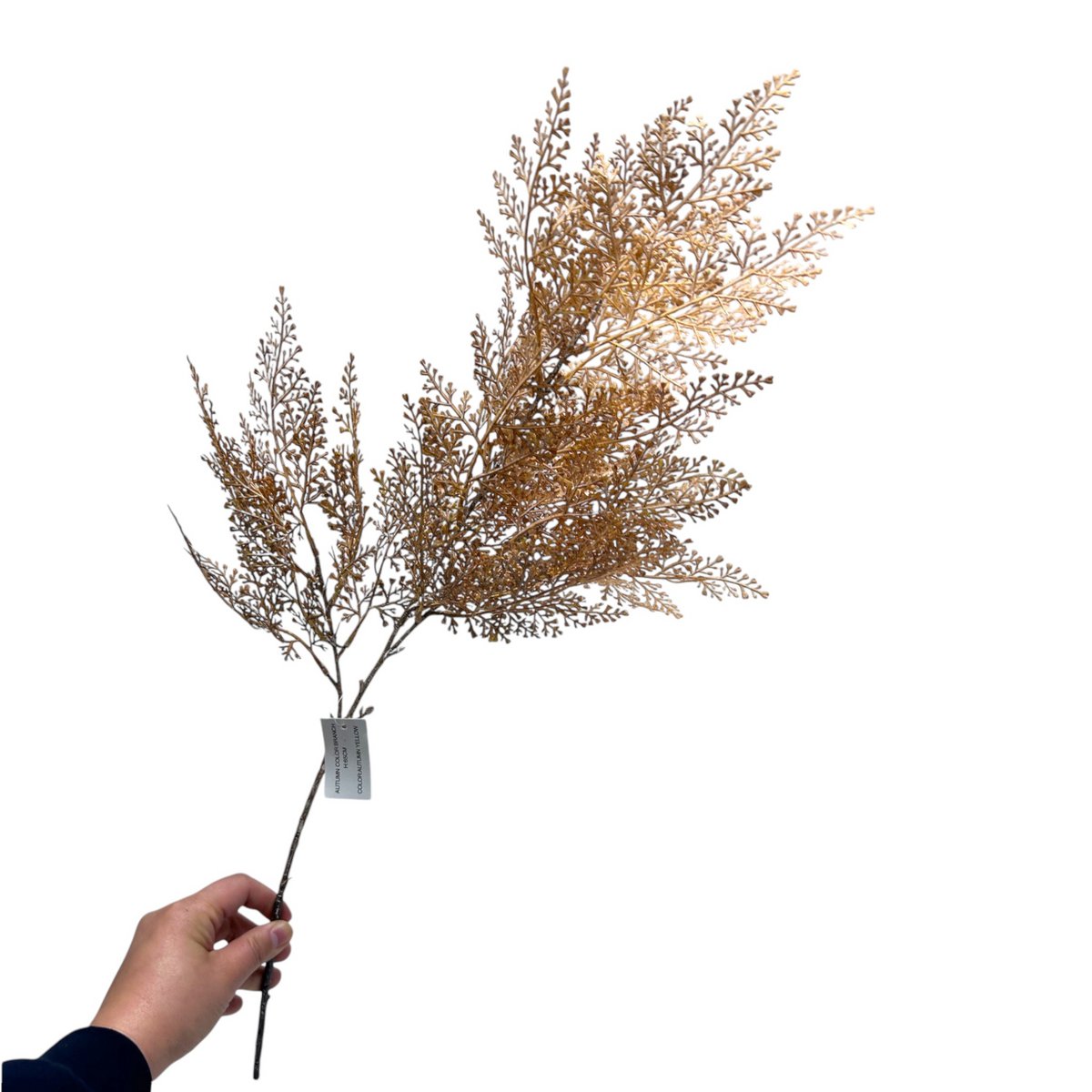 Zijden kunstbloem Perzische bladeren goud - 65 cm