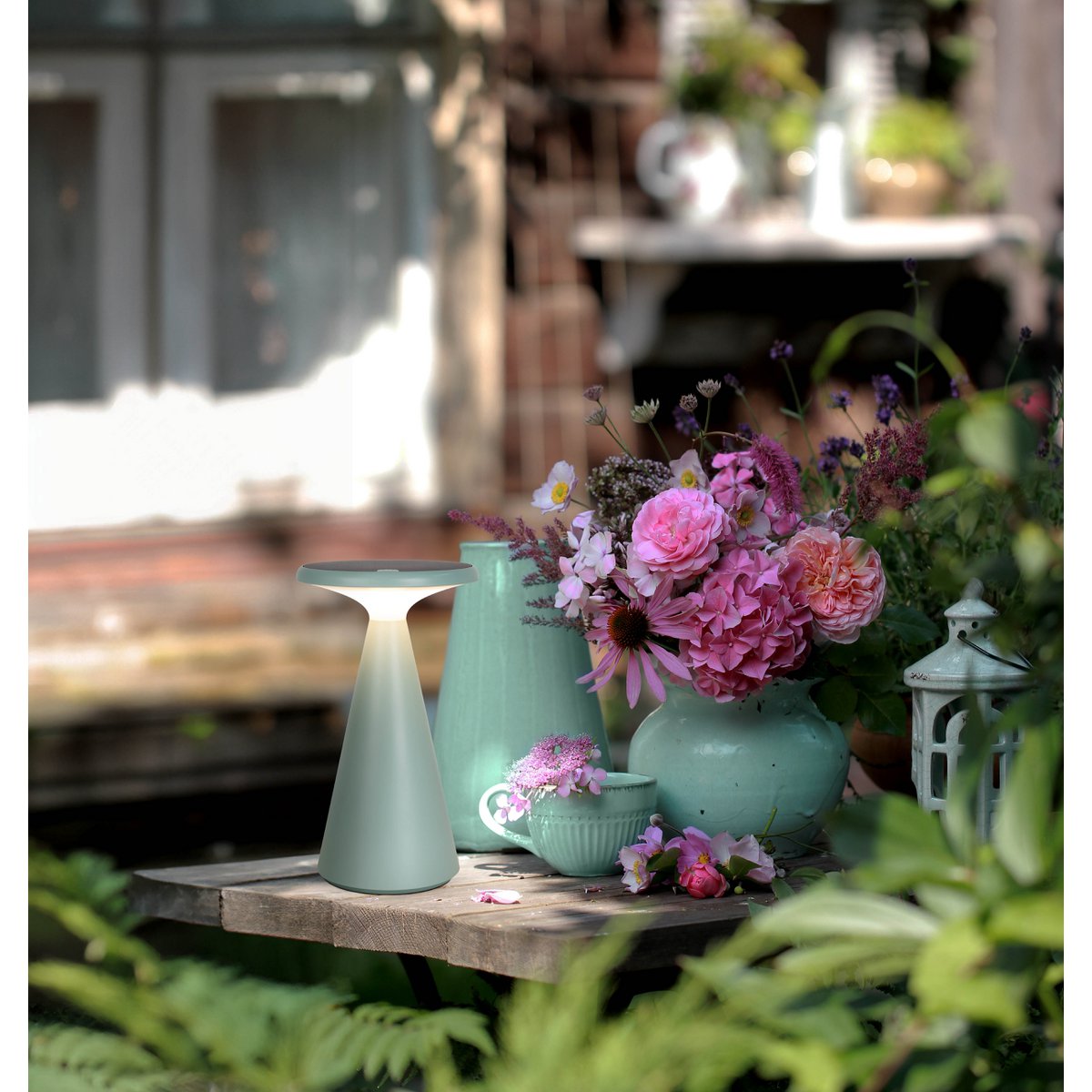 Solar Tafellamp Palu Groen - 20 cm (Binnen/Buiten)