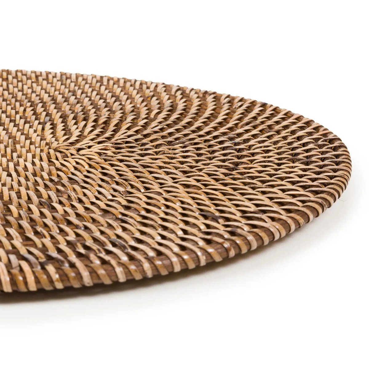 Rotan placemat Koloniale ovale bruin