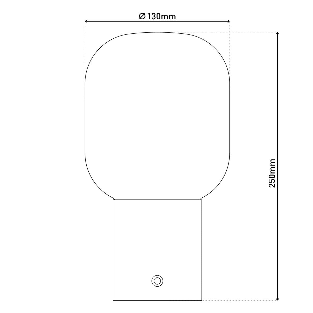 Snoerloze Tafellamp Albero Messing/Glas - 25 cm (Touch)