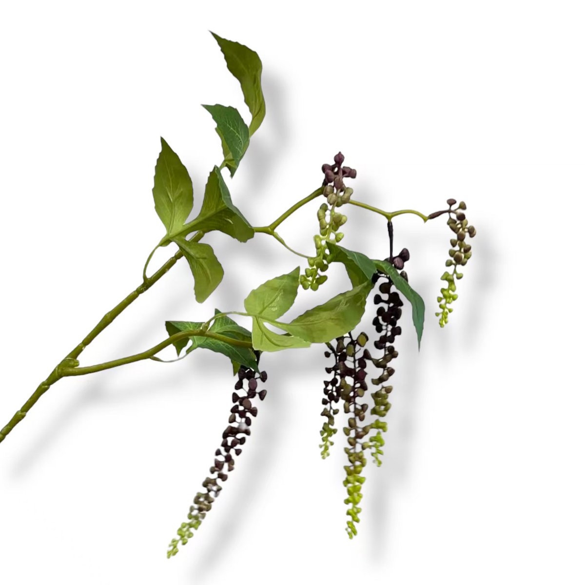 Zijden kunstbloem Phytolacca americana paars - 65 cm