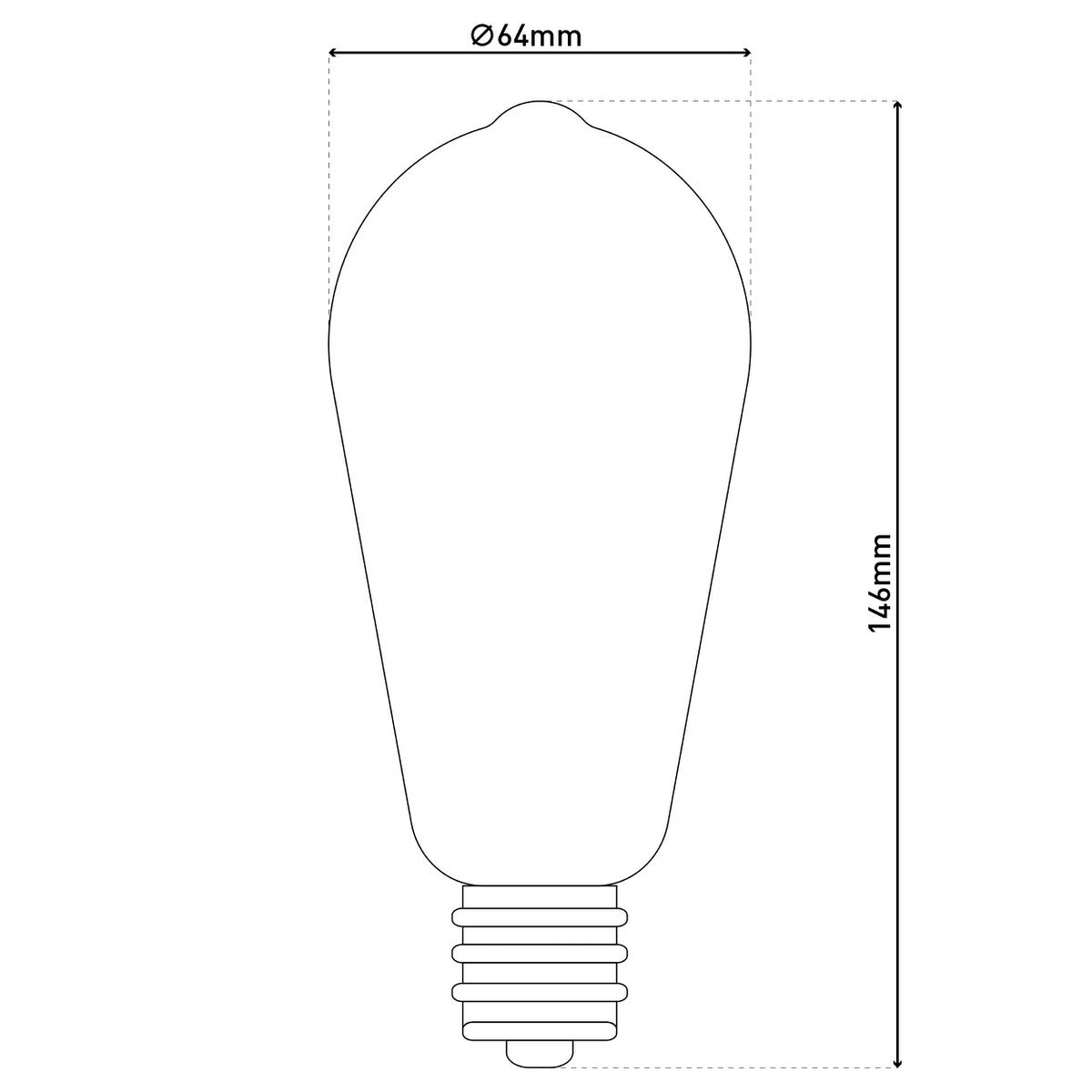 LED-lampenset Dilly (3-delig) - E27, 4W, Amberglas (Ø 6,4 cm)