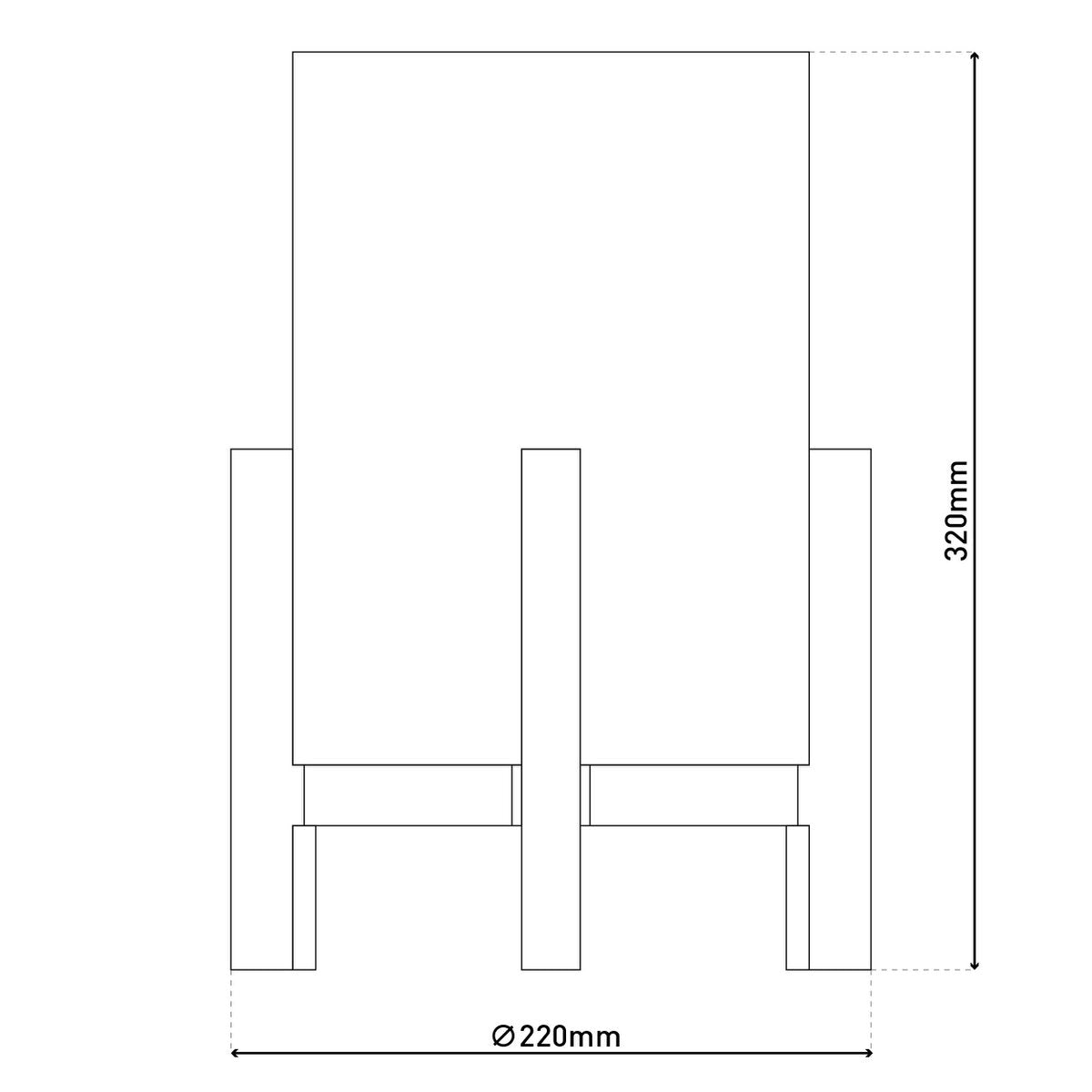 Acculamp Madita Wit/Naturel Touch - 32 cm (Dimbaar)