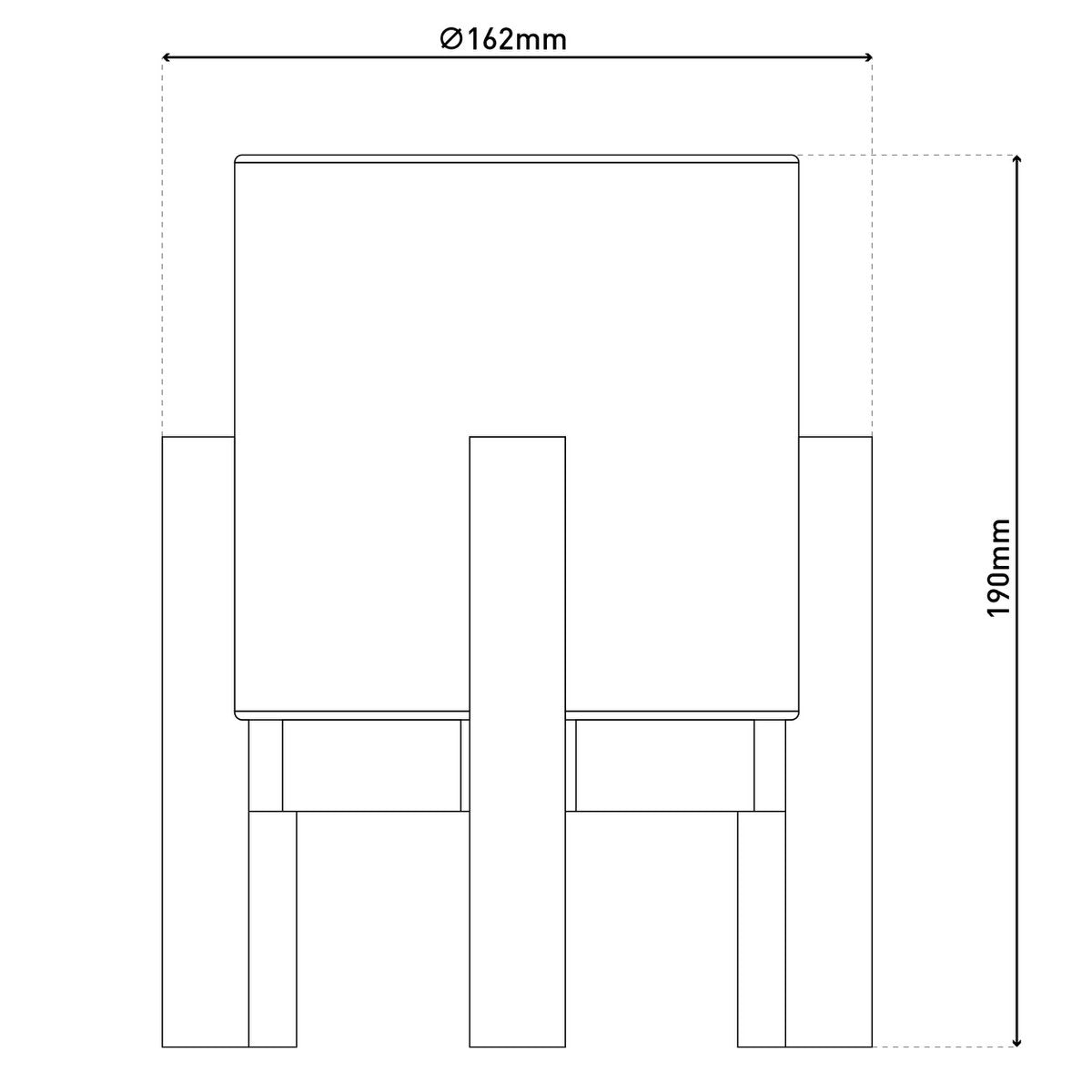 Acculamp Madita Wit/Naturel Touch - 19 cm (Dimbaar)