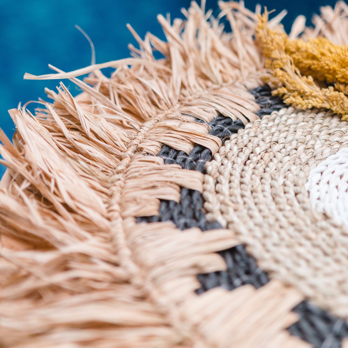 Placemat Pagu Raffia Franjes - 45 cm (Set)