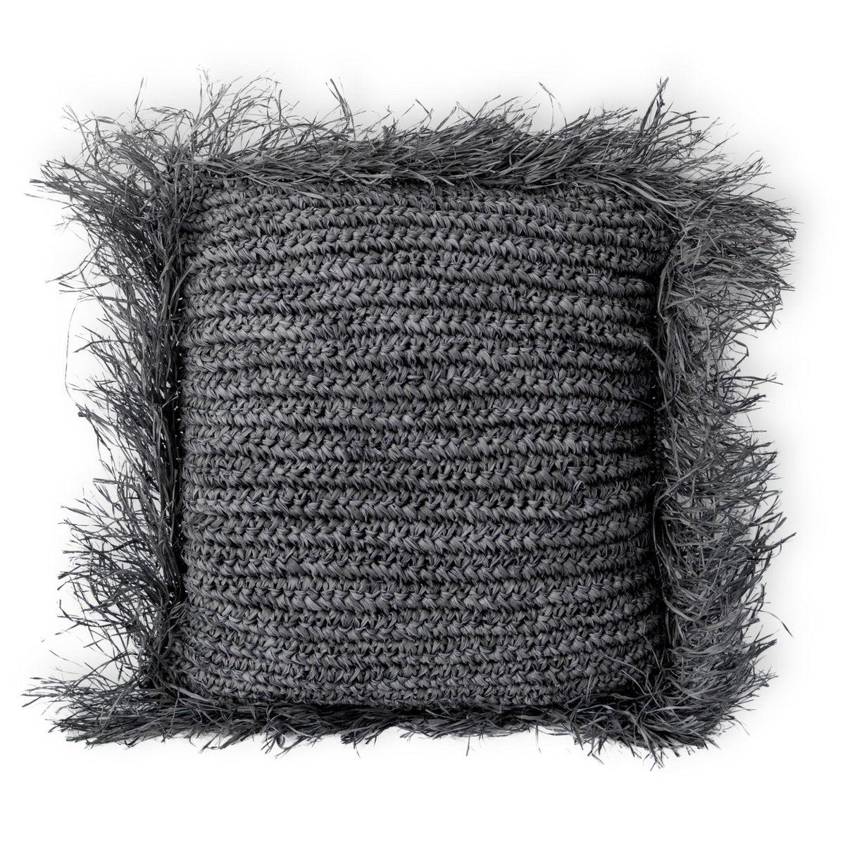Sierkussen Gandi Zwart Raffia (2 maten)