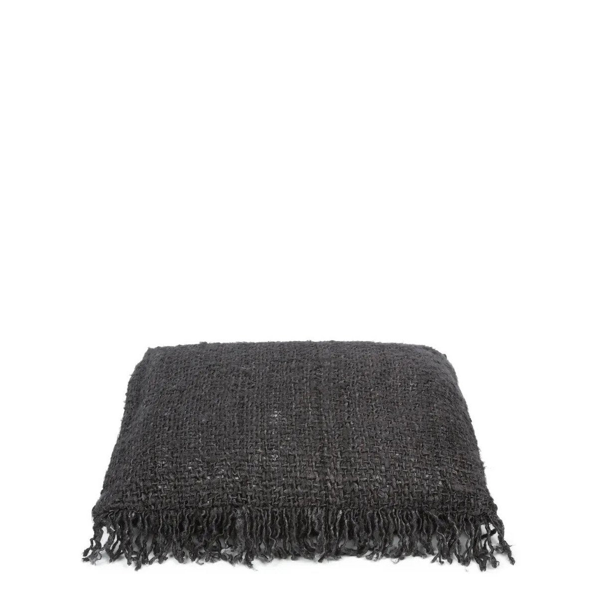 Katoenen kussenhoes Oh my gee zwart marine - 40 cm