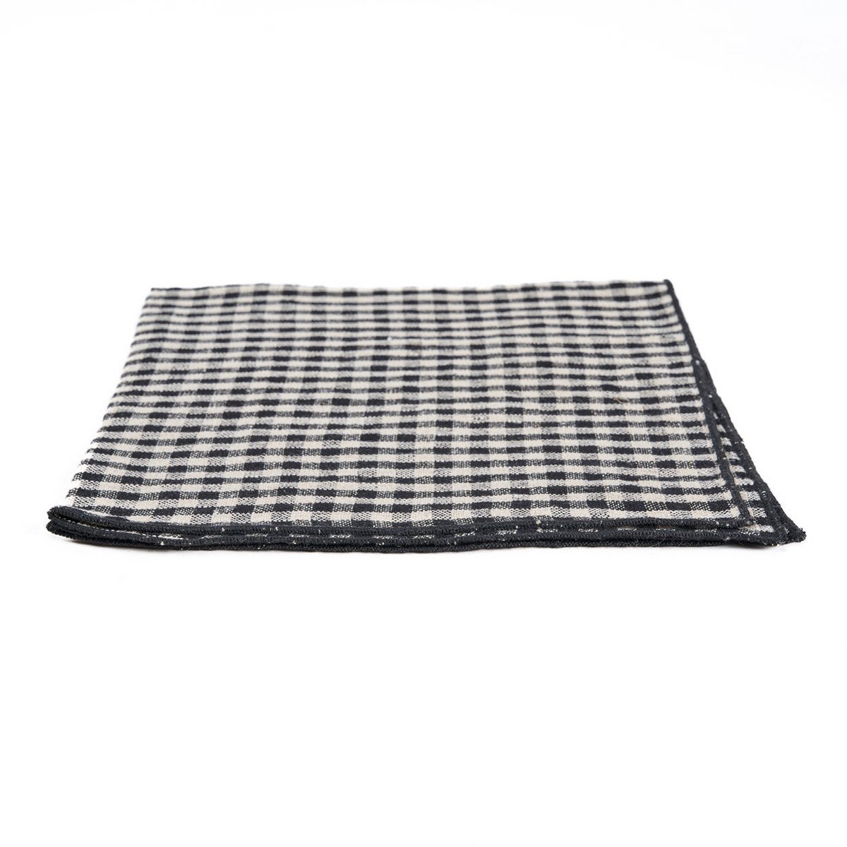 Linnen servet Picknick natuurlijk zwart - 45 cm