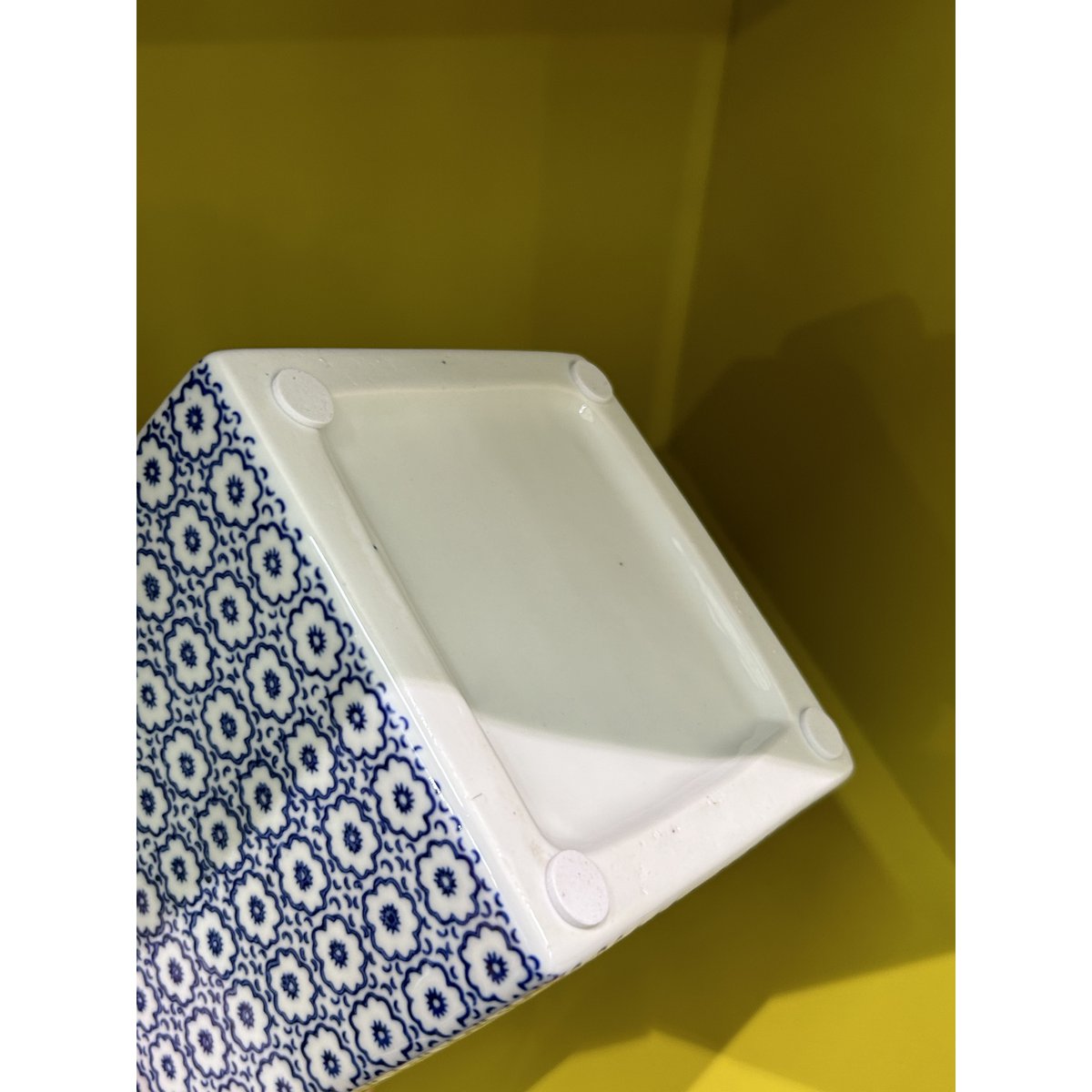 Porseleinen vaas Bloemen blauw-wit
