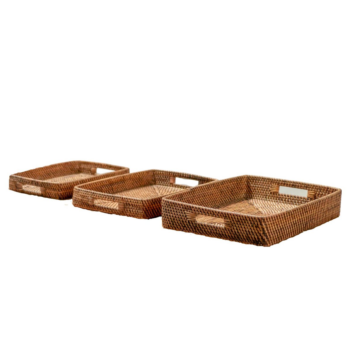 Dienblad Rotan Amahai Bruin (3 maten)