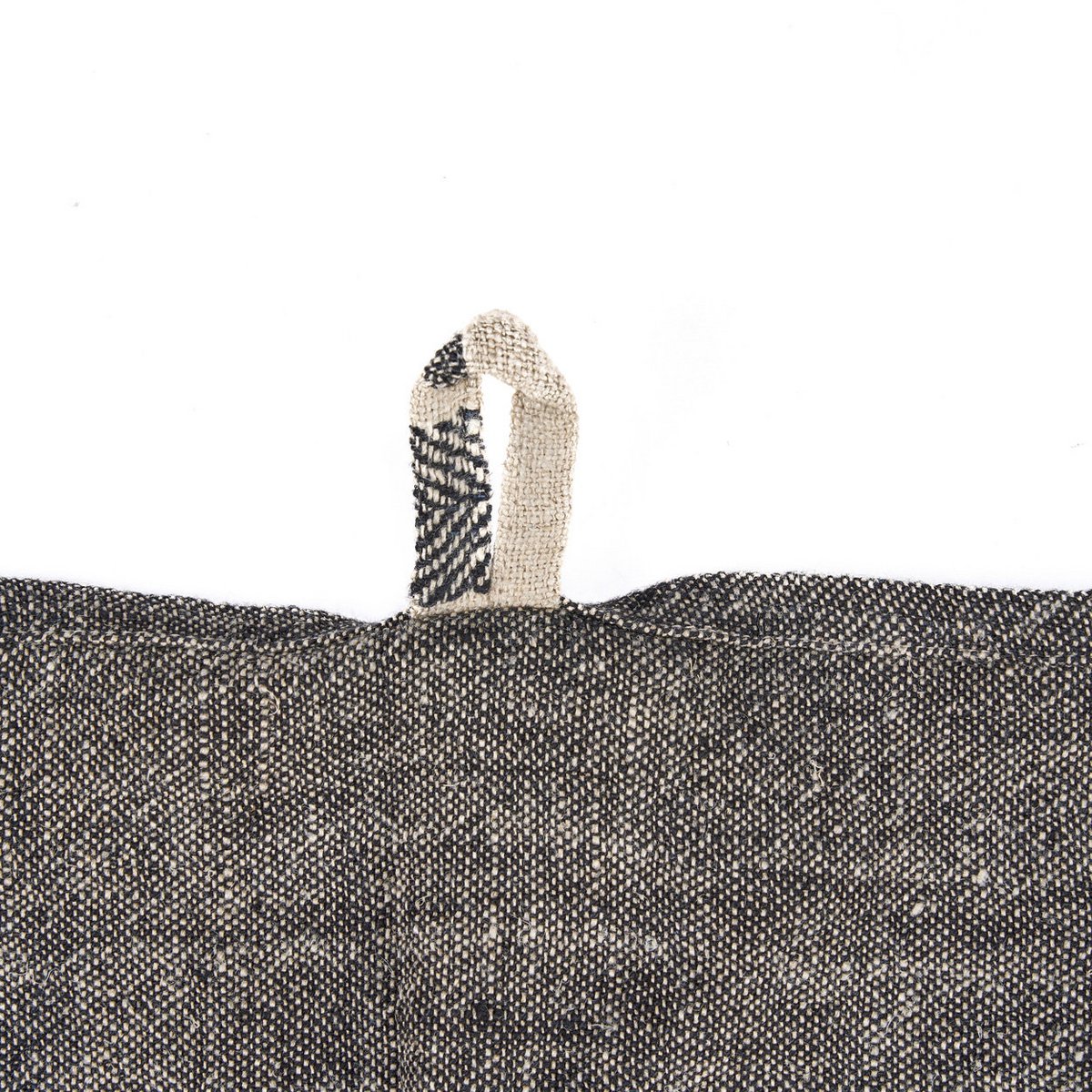 Linnen keukenhanddoek Smudge naturel zwart - 50x70 cm
