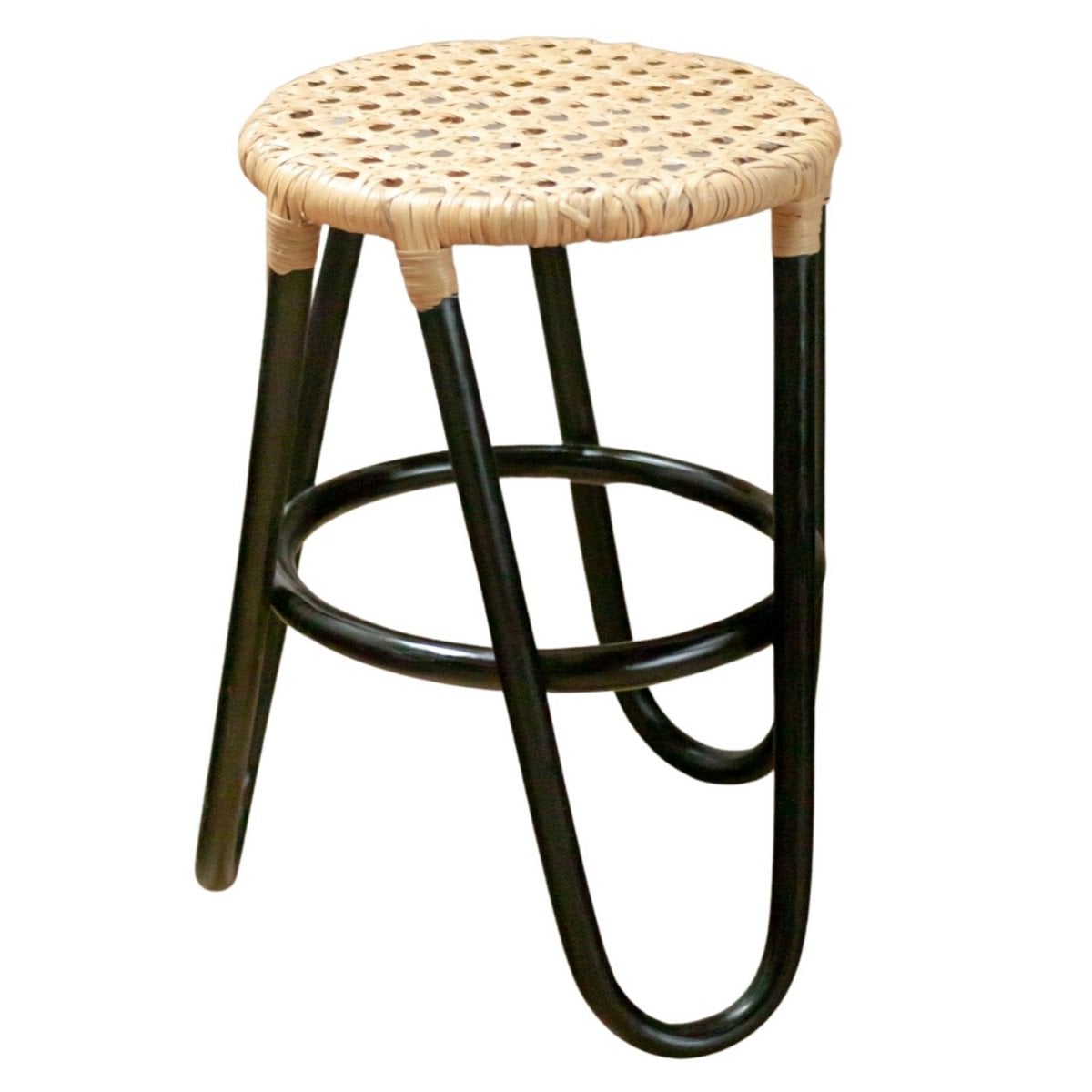 Kruk Rotan Kolaka Zwart - Ø 35 cm