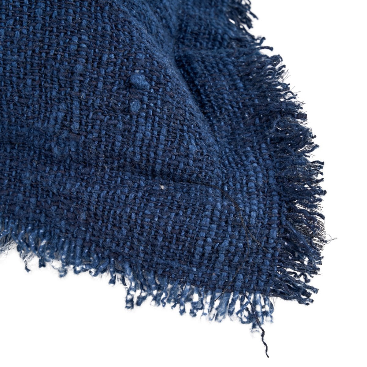 Kussenhoes Azure fringe indisch blauw - 50 cm