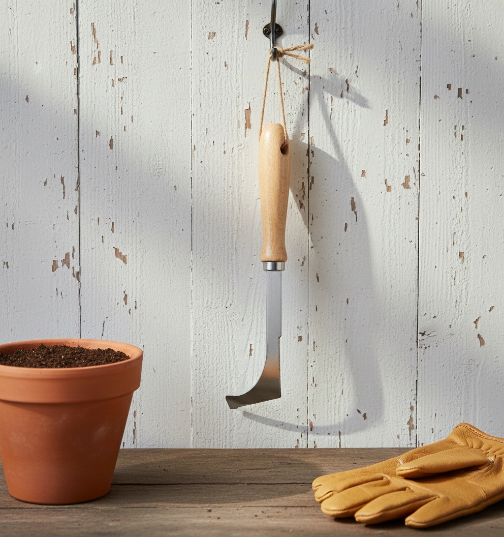 Handschraper - Gegalvaniseerd Staal - Essenhouten handvat