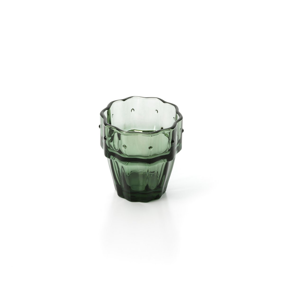 Glazen drinkglas Stack-a-Cactus groen (Set van 4)