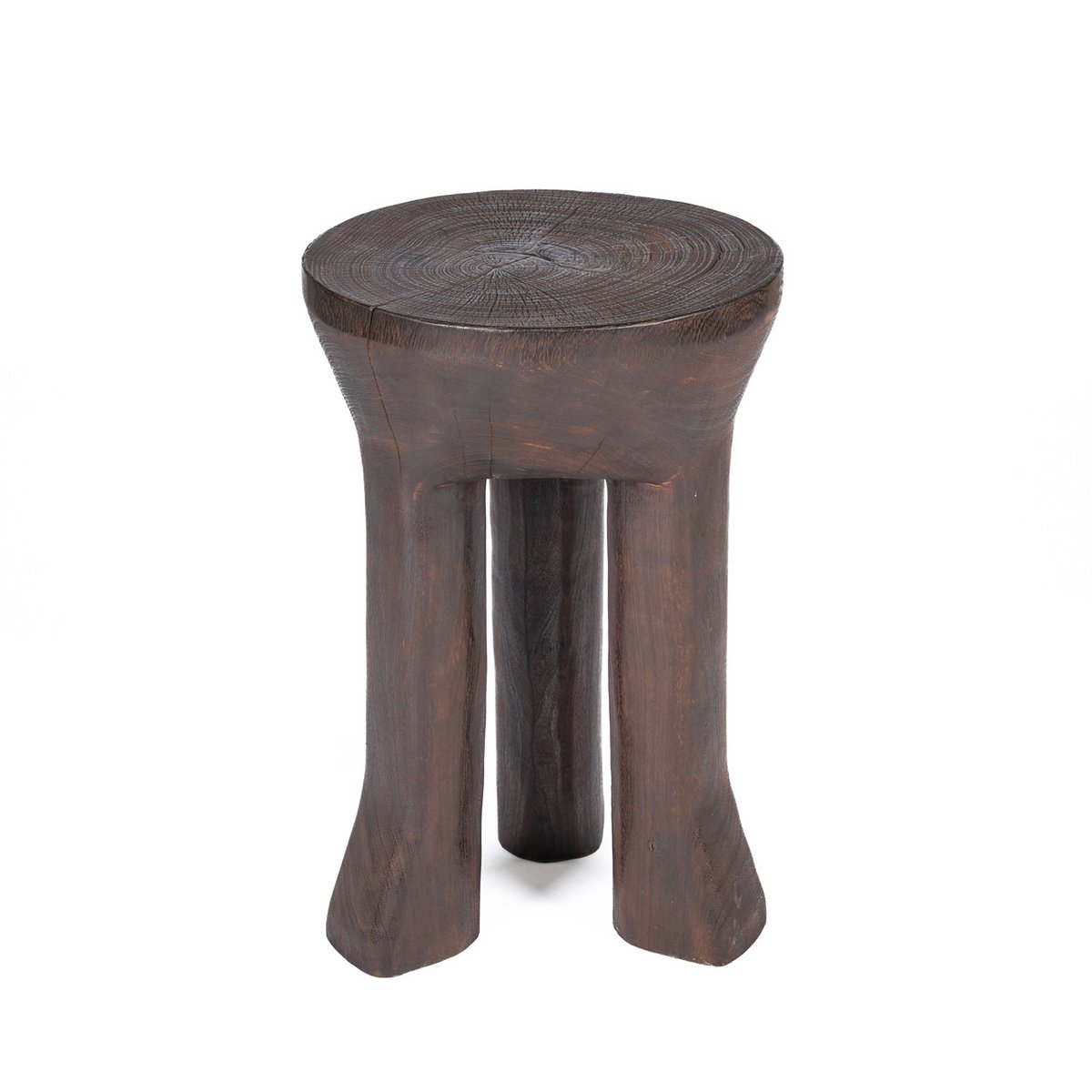 Houten bijzettafel Java tripod donker walnoot