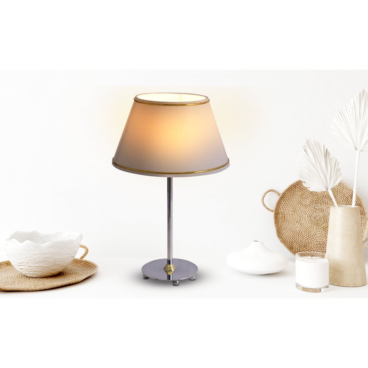 Stoffen Tafellamp Keanu - 41 cm