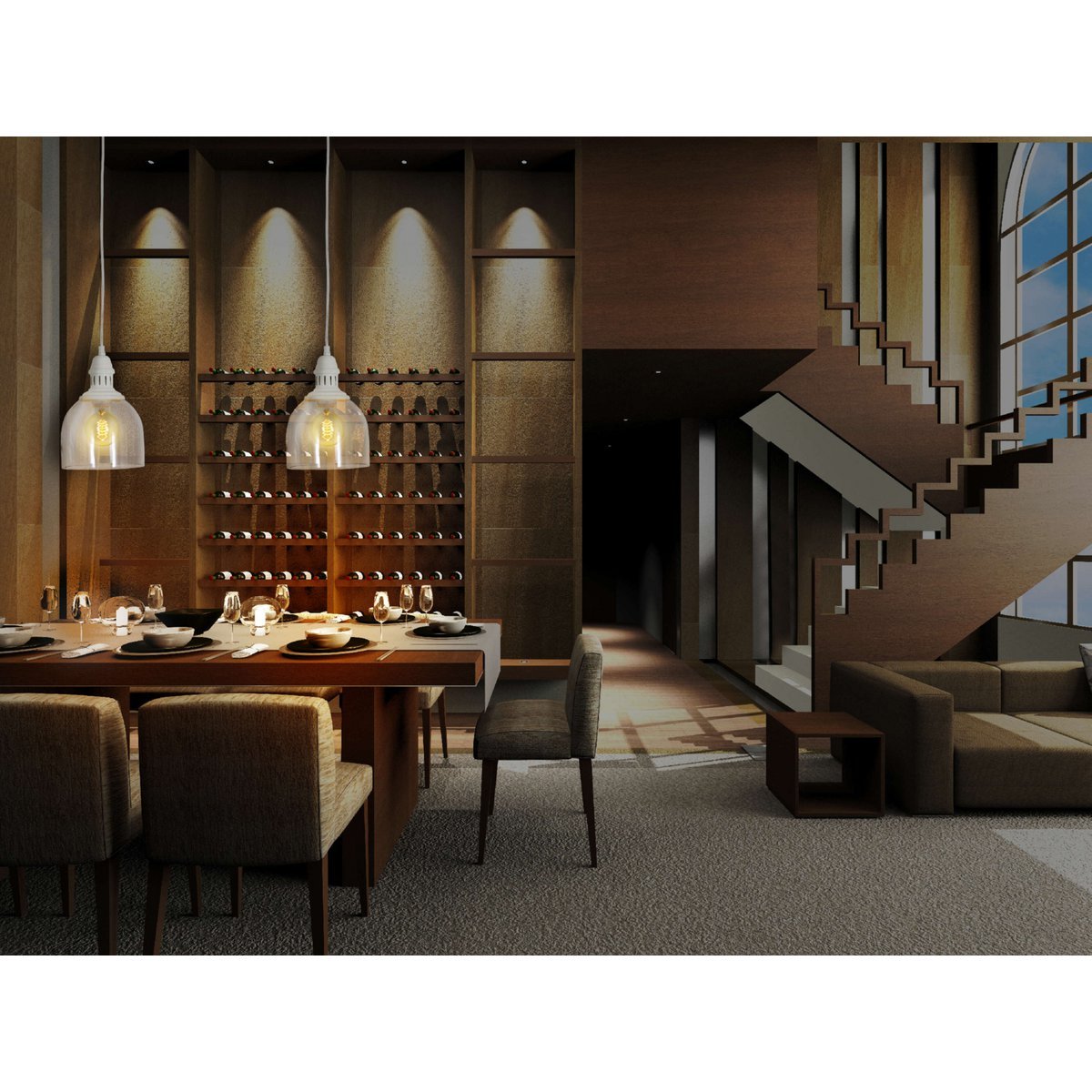 Glazen hanglamp "Mumbai", retro klassiek gemaakt van metaal en glas in wit, E27 - OutHome