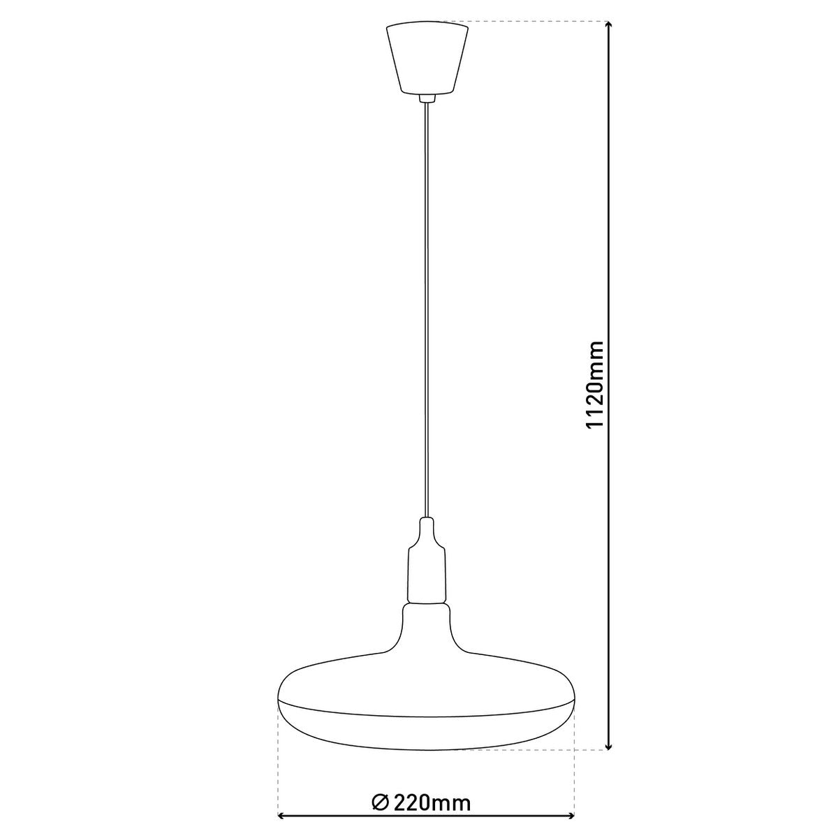 Hanger lamp "UFO" LED Green Hanging Lamp gemaakt van plastic met een E27 - aansluiting inclusief lamp - OutHome