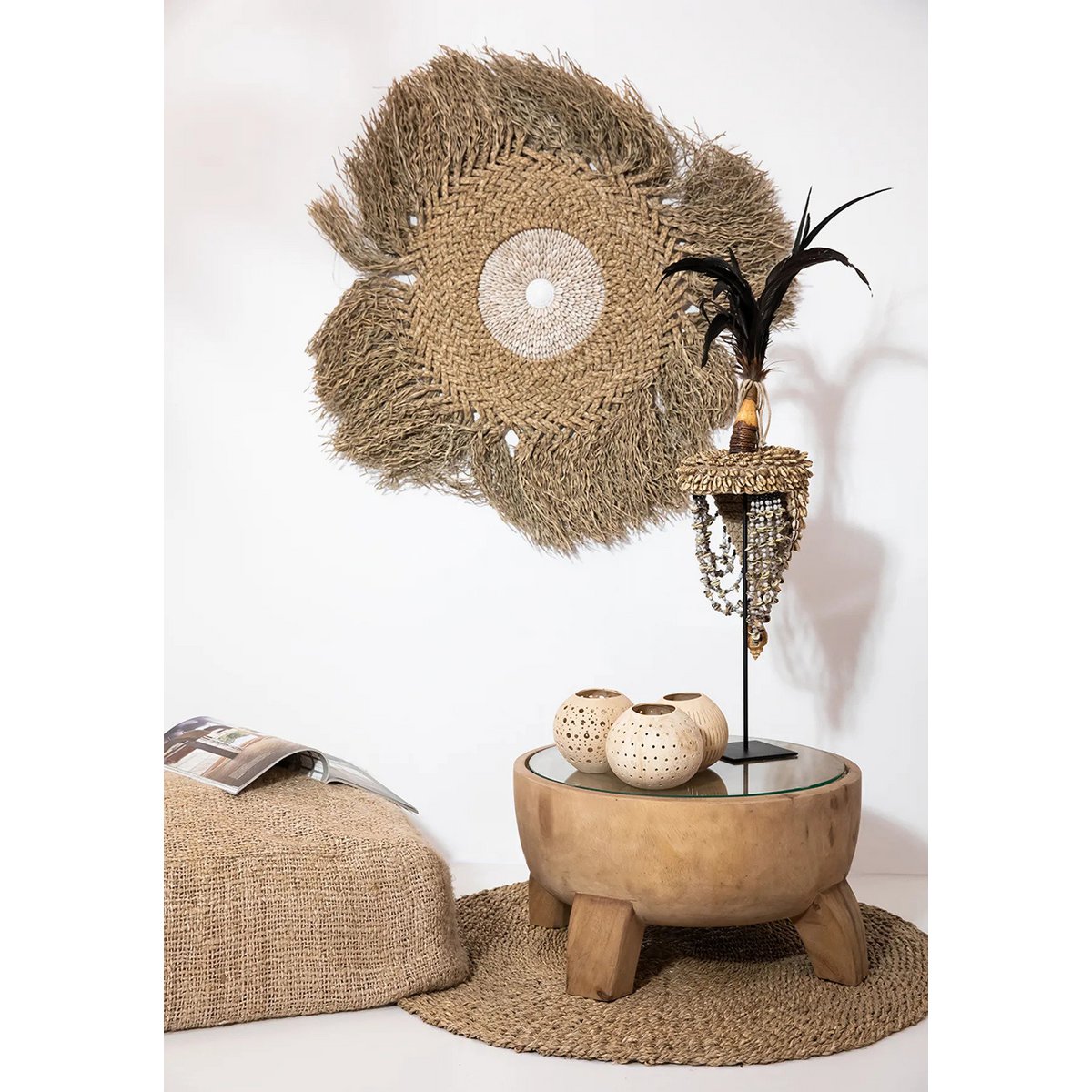 Tapijt Mekong rivier naturel - 90 cm