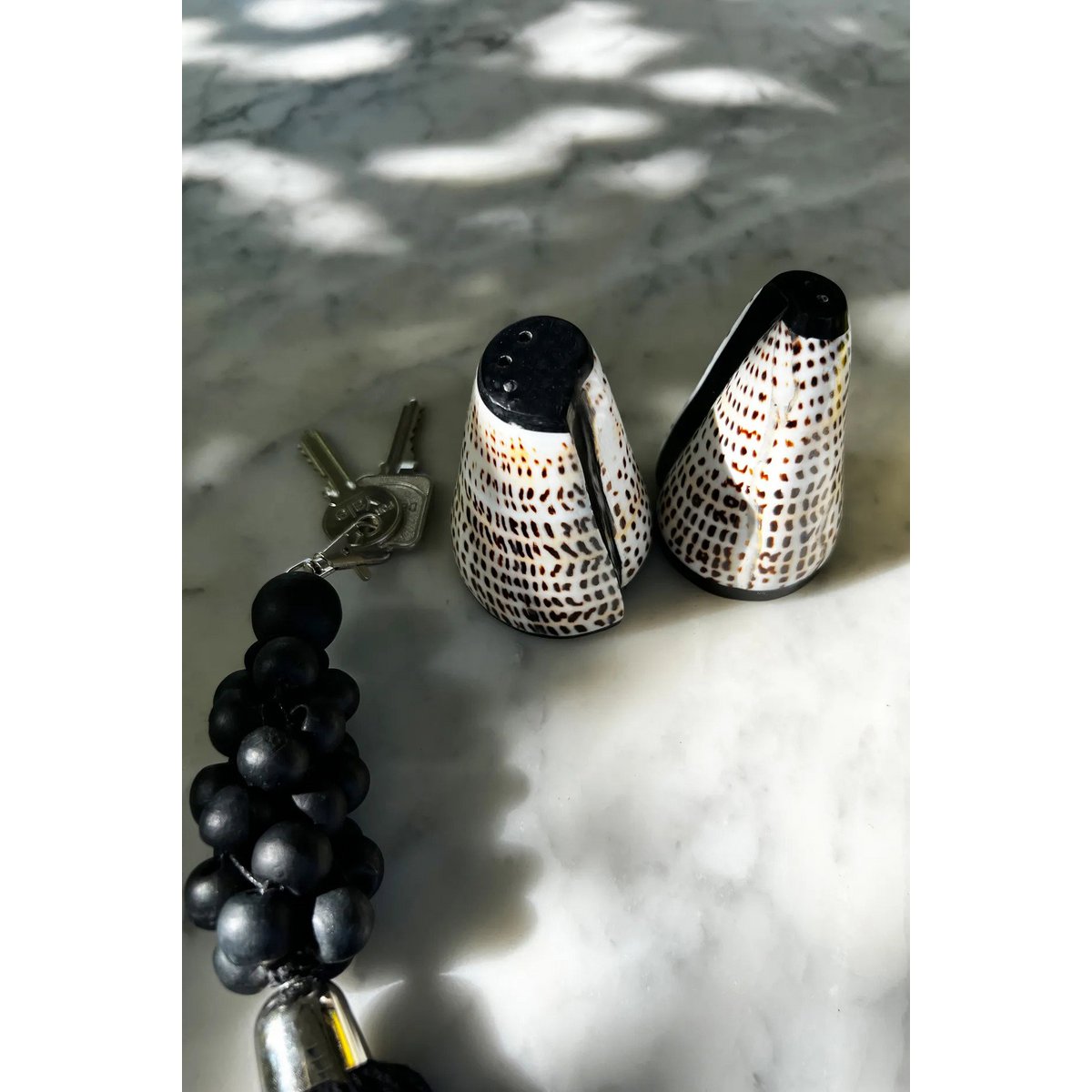 Schelpen zout en peper Kefra bruin (Set van 2)