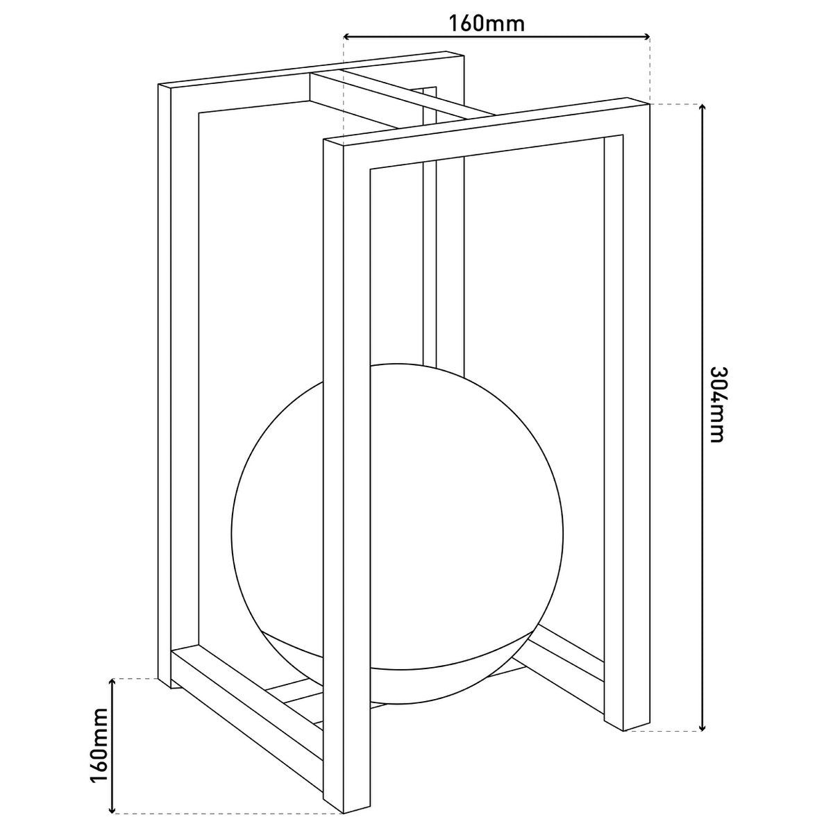 LED Decoratielamp Potaton Zwart - 30 cm