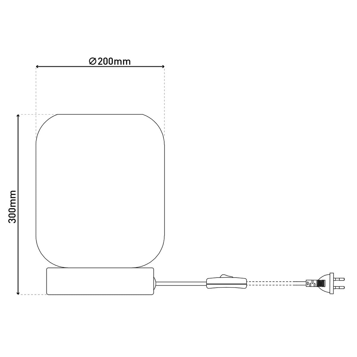 Glazen Tafellamp Alessio Goud/Rookglas - 17 cm (E14)