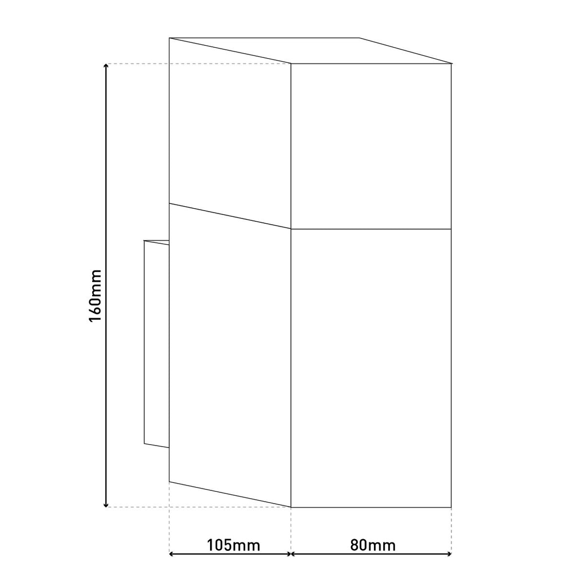 LED Buitenlamp Wand Leah Staal