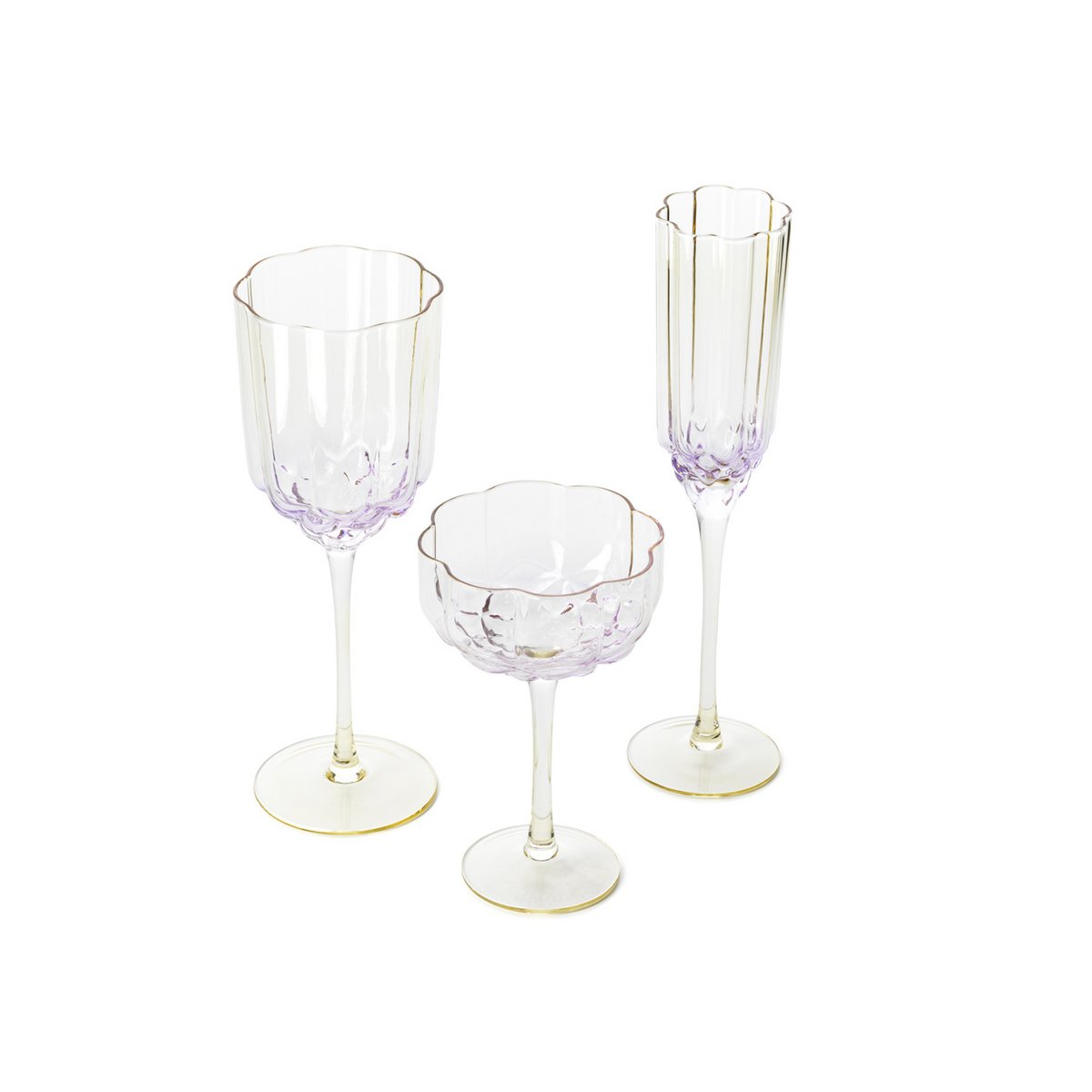 Glazen cocktailcoupe Pink blush roze