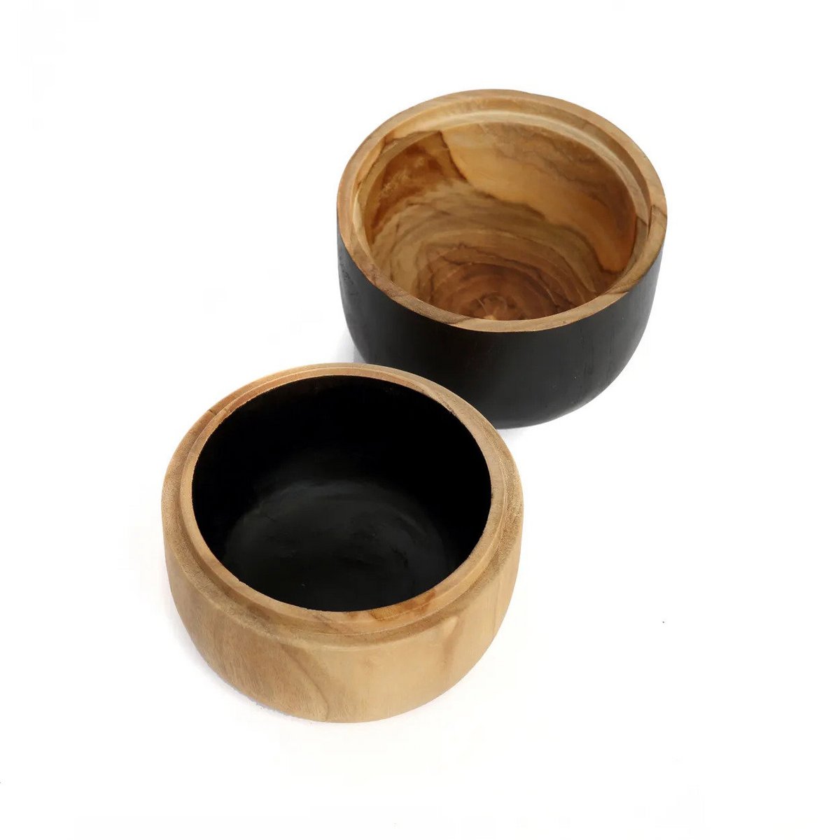 Teakhouten schalen Bondi zwart