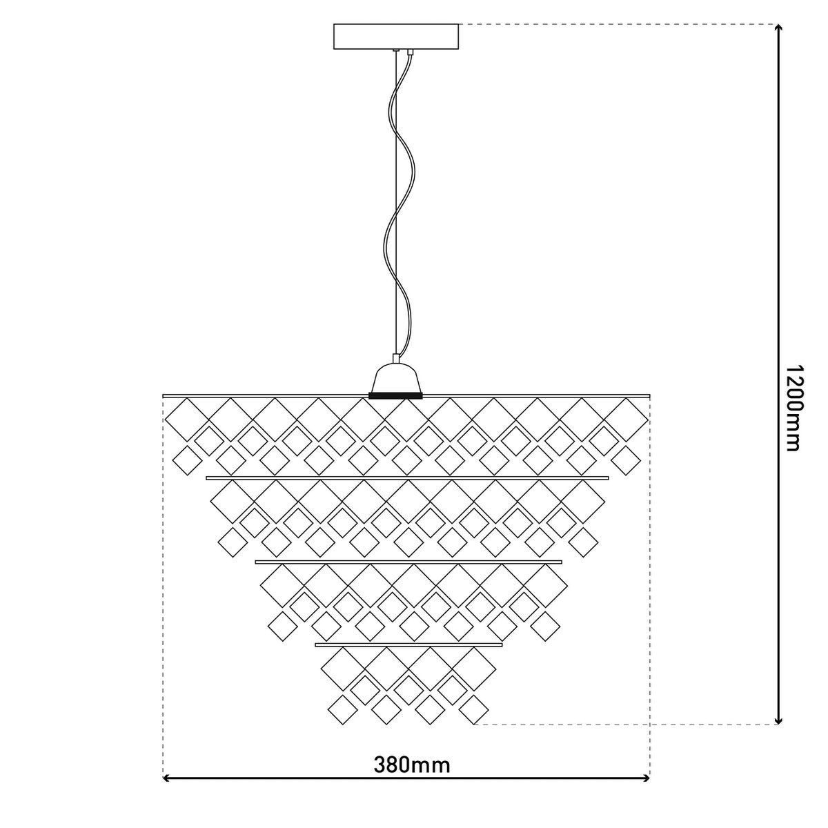 Hanglamp Fancy Kroonluchter Chroom - Ø 38 cm (E27)