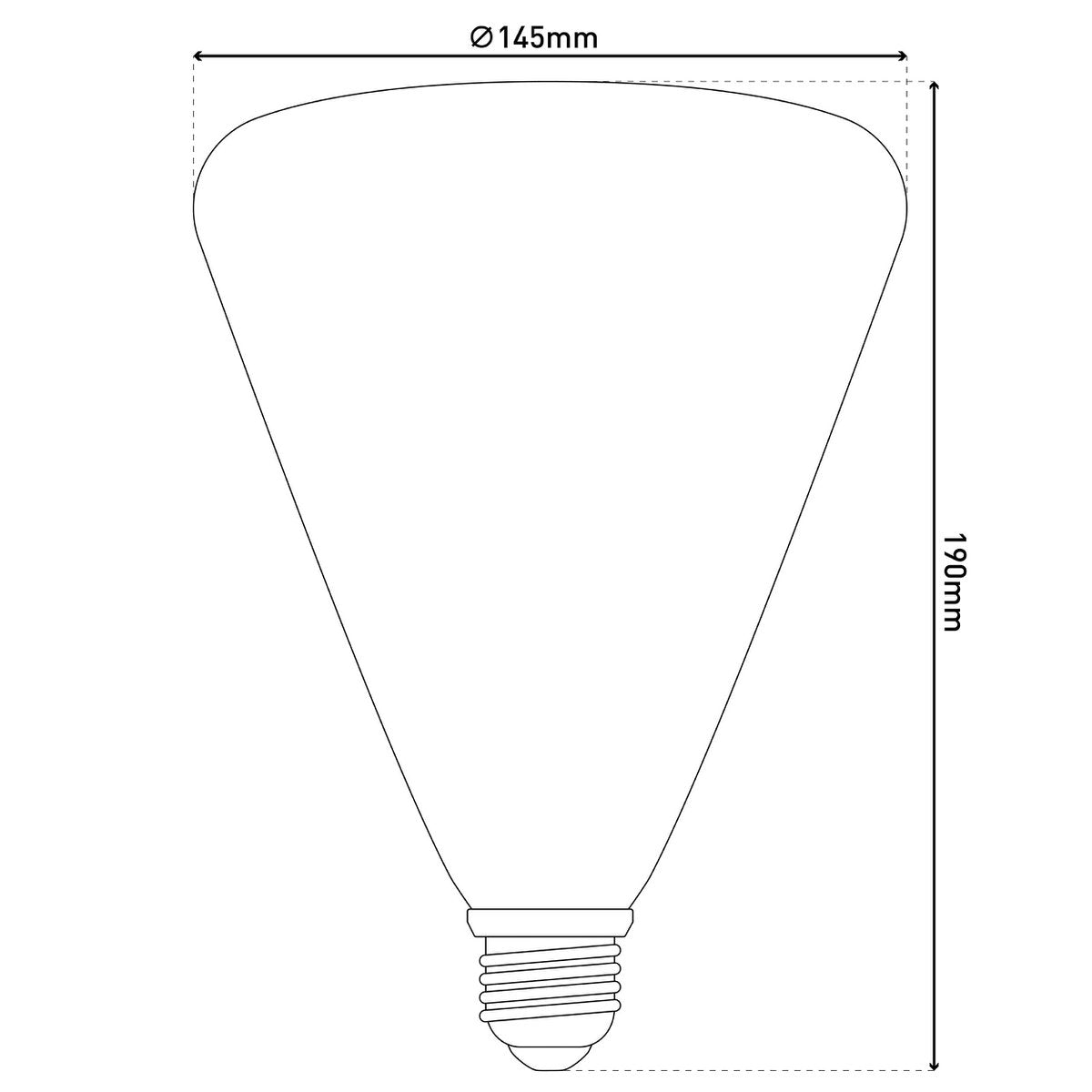 LED - lamp "Dilly" E27 versie 4 watt metaal en glas in rood - OutHome
