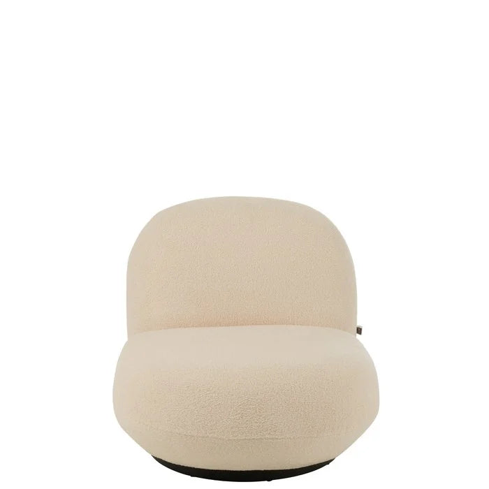 Draaifauteuil Teddy Crème