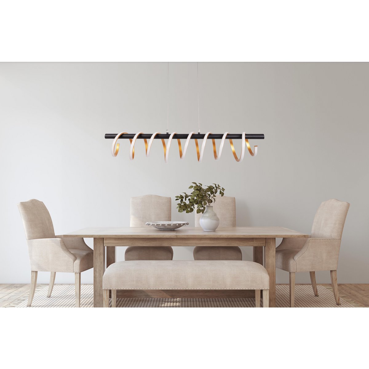 LED Hanglamp Belleza Zwart/Goud - 100 cm