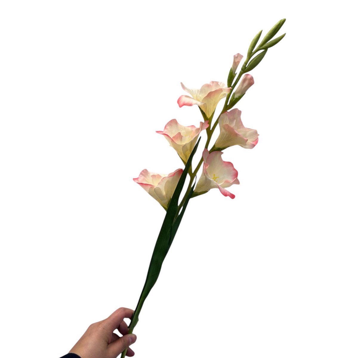 Zijden kunstbloem Gladiolen paars - 91 cm