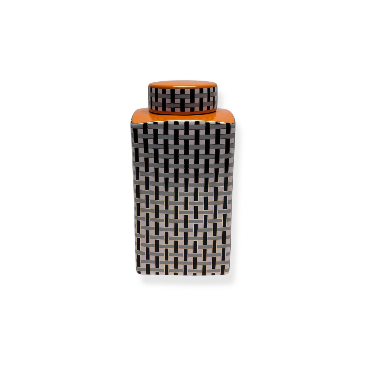 Porseleinen pot A-stijl oranje (set van 2)