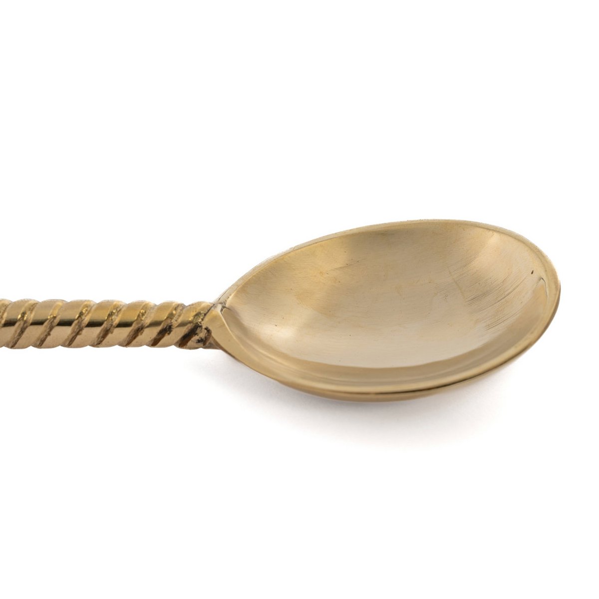 Massief messing lepel Ananas goud