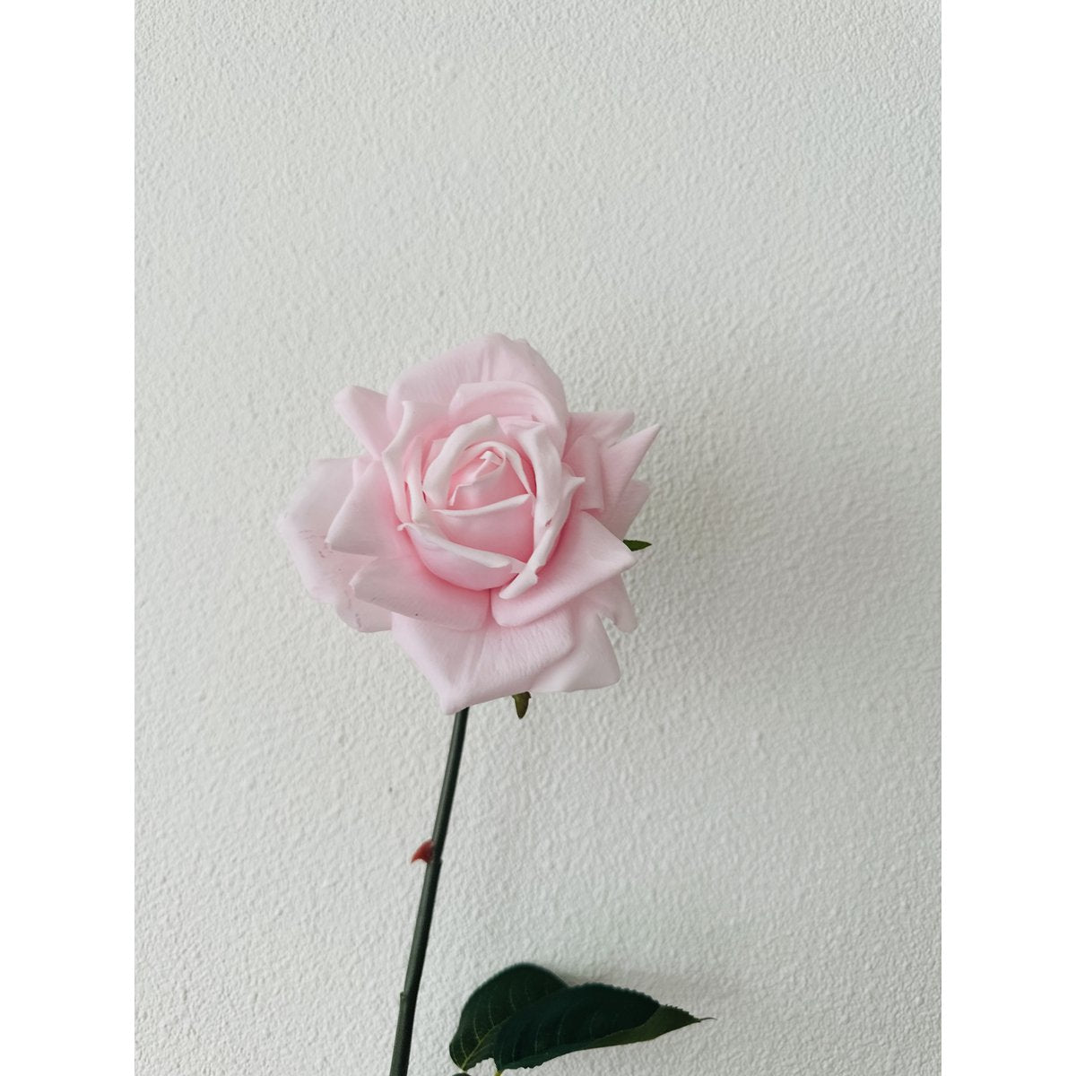 Kunstroos Hand touch rose lichtroze - 72 cm (set van 2)