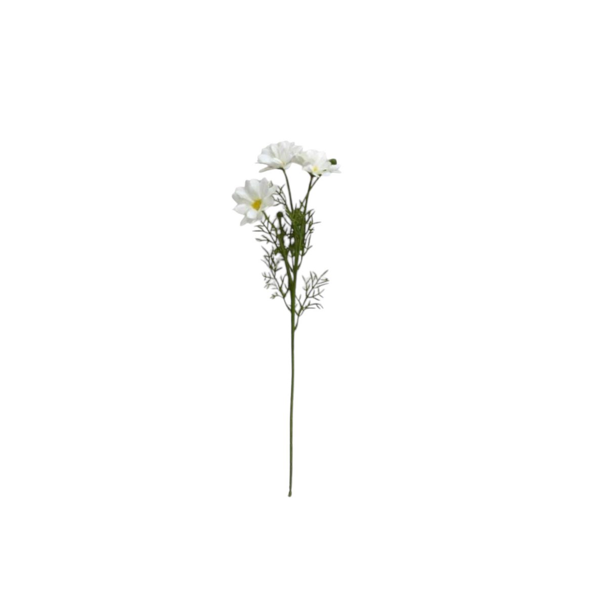 Zijden kunstbloem Chrysanthemum wit - 52 cm
