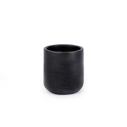 Terracotta beker Verbrand zwart